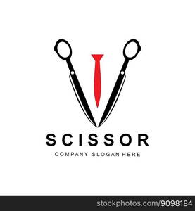 Barber tool scissors logo icon background symbol