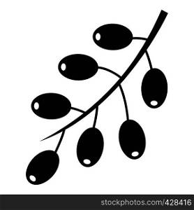 Barberry branch icon. Simple illustration of barberry branch vector icon for web. Barberry branch icon, simple style
