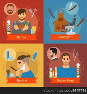 barbershop barber shop concept illustration