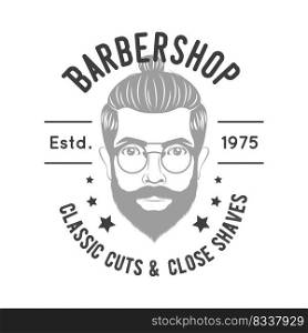 barbershop barber shop logo icon character illustration