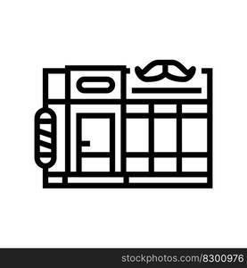 barbershop line icon vector. barbershop sign. isolated contour symbol black illustration. barbershop line icon vector illustration