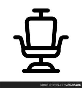 Barbershop salon recliner chair isolated on a white background
