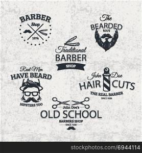 barbershop theme vector art