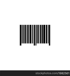 Barcode, Bar Code. Flat Vector Icon illustration. Simple black symbol on white background. Barcode, Bar Code sign design template for web and mobile UI element. Barcode, Bar Code Flat Vector Icon
