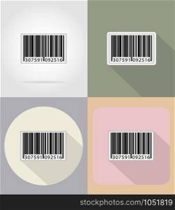 barcode flat icons vector illustration isolated on background