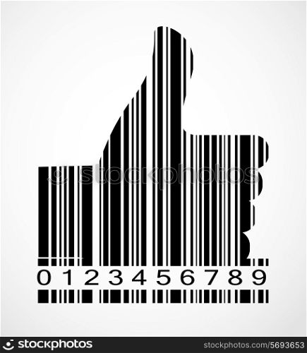 Barcode Hand Symbol Image Vector Illustration. EPS10