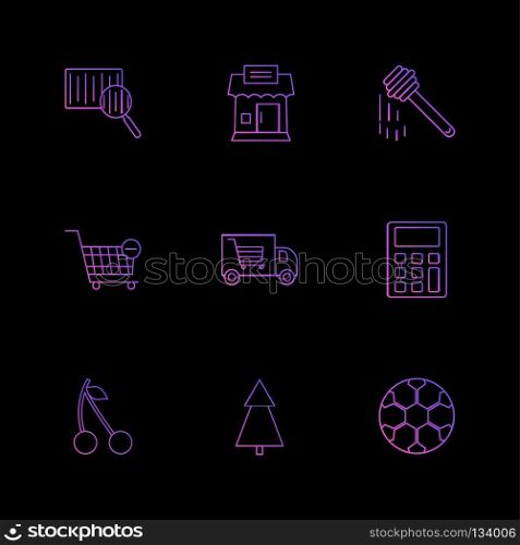 barcode reader , truck , calculator , tree , honey , cherry ,fruits , calculator , tree , football , icon, vector, design,  flat,  collection, style, creative,  icons , cart , 