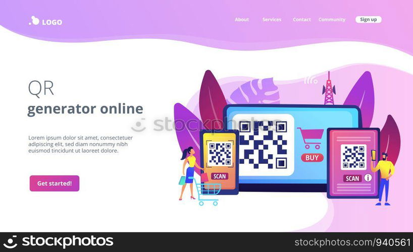 Barcode reading app, qrcode reader epayment transaction application. QR