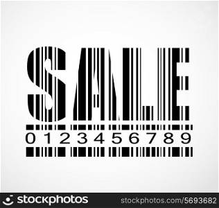 Barcode Sale Sign Image Vector Illustration. EPS10