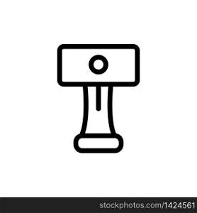 barcode scanner back view icon vector. barcode scanner back view sign. isolated contour symbol illustration. barcode scanner back view icon vector outline illustration