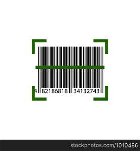 barcode scanner color icon in flat style, vector. barcode scanner color icon in flat style