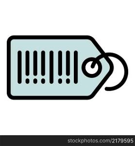 Barcode tag icon outline vector. Code mobile. Hand payment. Barcode tag icon outline vector. Code mobile