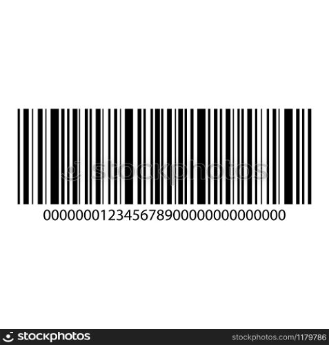 Barcode vector icon isolated on white background. Barcode vector icon isolated on white