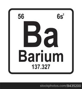 Barium Element icon,vector illustration symbol template