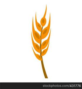 Barley spike icon flat isolated on white background vector illustration. Barley spike icon isolated