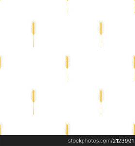 Barley stalk pattern seamless background texture repeat wallpaper geometric vector. Barley stalk pattern seamless vector