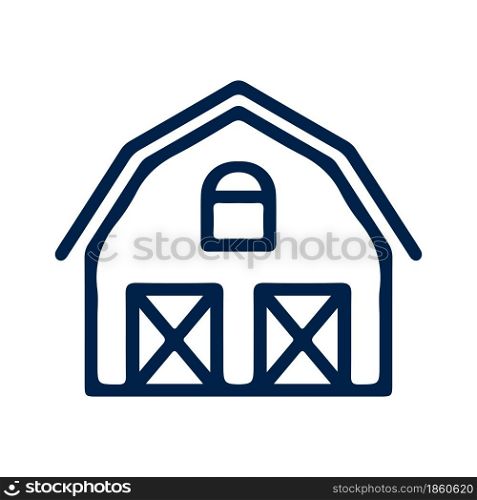 Barn icon vector. isolated on white background.