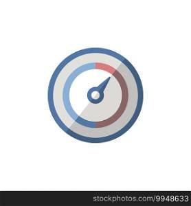 Barometer. Flat color icon. Isolated weather vector illustration