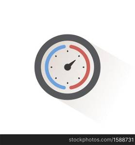 Barometer. Isolated color icon. Weather glyph vector illustration