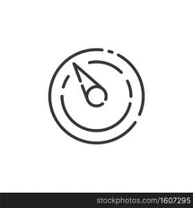 Barometer thin line icon. Isolated outline weather vector illustration