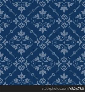 Baroque background of romantic floral seamless pattern for decoration damask wallpaper, vintage style stock vector