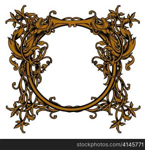 baroque floral ornament vector illustration