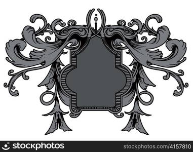 baroque floral ornament vector illustration