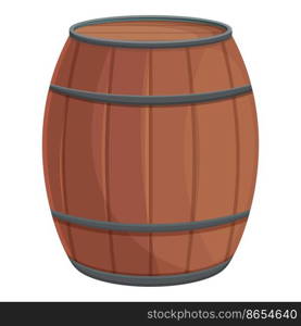 Barrel icon cartoon vector. Wine cellar. Store bar. Barrel icon cartoon vector. Wine cellar