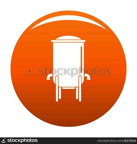 Barrel icon. Simple illustration of barrel vector icon for any design orange. Barrel icon vector orange