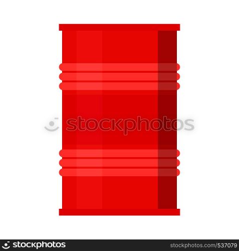 Barrel industry pollution flat icon symbol gallon. Factory can isolated white