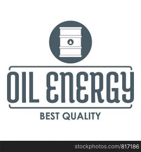 Barrel oil logo. Simple illustration of barrel oil vector logo for web. Barrel oil logo, simple gray style