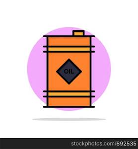 Barrel, Oil, Oil Barrel, Toxic Abstract Circle Background Flat color Icon