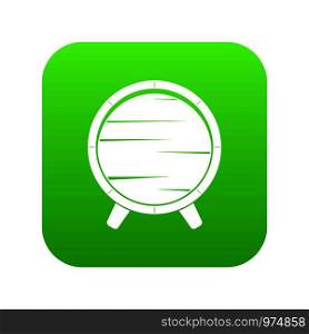 Barrel on legs icon digital green for any design isolated on white vector illustration. Barrel on legs icon digital green