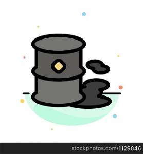 Barrels, Environment, Garbage, Pollution Abstract Flat Color Icon Template