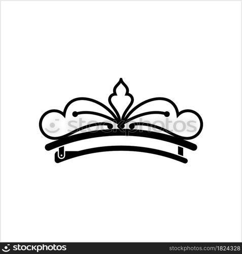 Barrette Icon, Hair Clasp, Clip, Slide, Decorative Hair Clip Vector Art Illustration