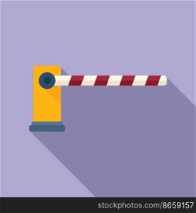 Barrier icon flat vector. Safety gate. Traffic stop. Barrier icon flat vector. Safety gate