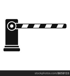 Barrier icon simple vector. Safety gate. Traffic stop. Barrier icon simple vector. Safety gate