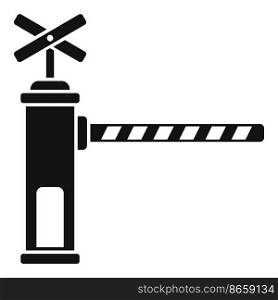 Barrier train icon simple vector. Road safety. Gate traffic. Barrier train icon simple vector. Road safety