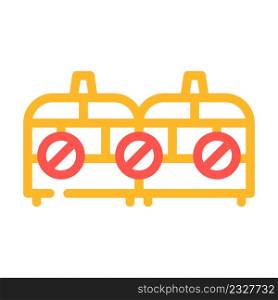 barriers equipment color icon vector. barriers equipment sign. isolated symbol illustration. barriers equipment color icon vector illustration