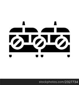 barriers equipment glyph icon vector. barriers equipment sign. isolated contour symbol black illustration. barriers equipment glyph icon vector illustration