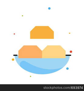 Bars, Fund, Gold, Income, Interest Abstract Flat Color Icon Template