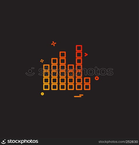 Bars icon design vector