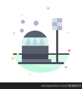 Base, Colony, Construction, Dome, Habitation Abstract Flat Color Icon Template