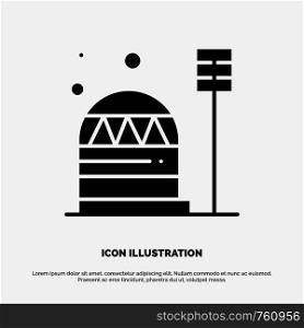 Base, Colony, Construction, Dome, Habitation solid Glyph Icon vector