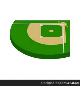 Baseball aield isometric 3d icon on a white background. Baseball aield isometric 3d icon