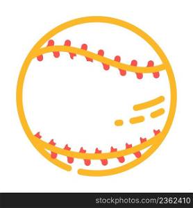 baseball ball color icon vector. baseball ball sign. isolated symbol illustration. baseball ball color icon vector illustration