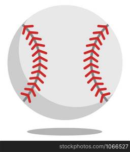 Baseball ball, illustration, vector on white background.