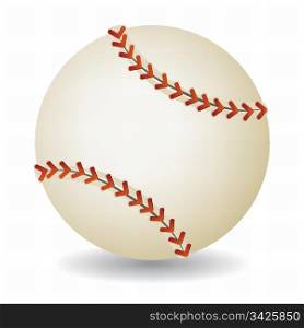 Baseball ball isolated on white background, vector illustration