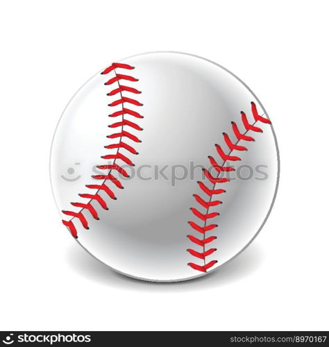 Baseball ball isolated on white vector image