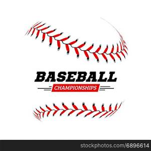 Baseball ball on white background.. Baseball ball on white background Vector illustration